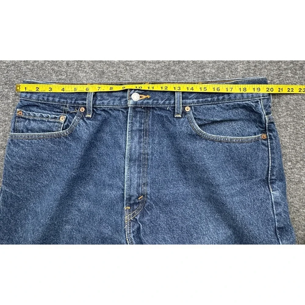 Levi's‎ 505 Regular Fit Straight Leg Blue Denim Jeans Mens Size 40x30 Distressed
